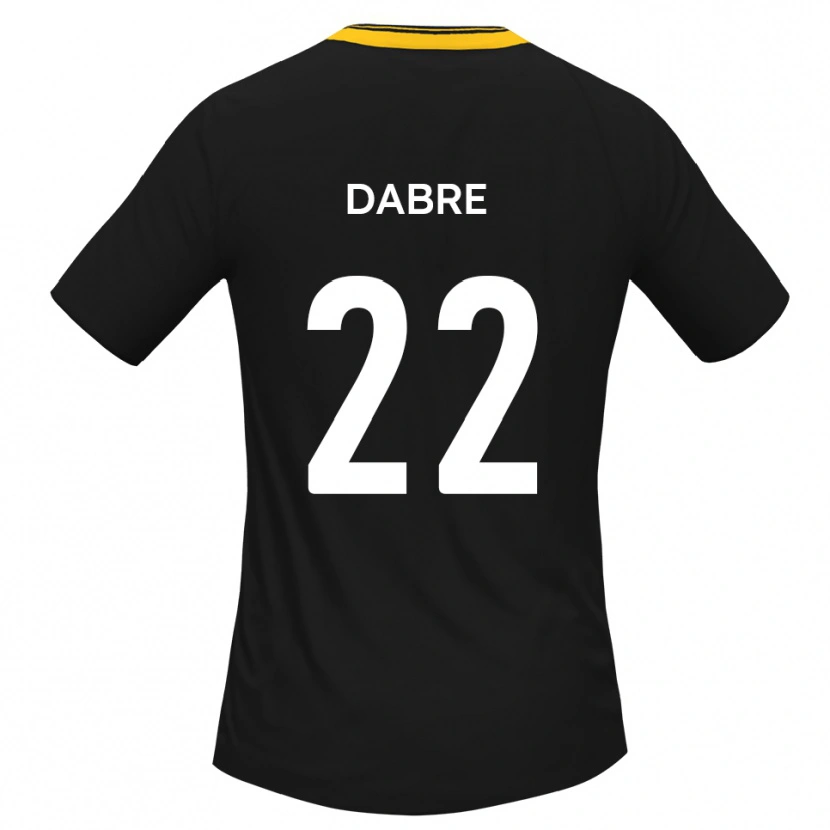 Danxen Kinder Mo Dabre #22 Schwarz Gelb Auswärtstrikot Trikot 2025/26 T-Shirt