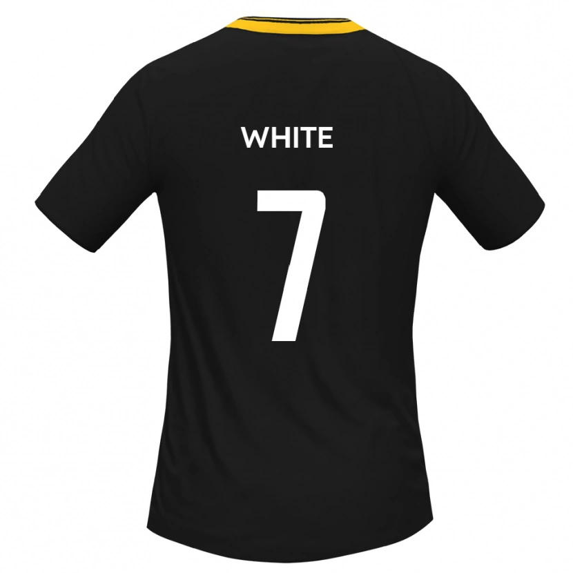 Danxen Kinder Jaiden White #7 Schwarz Gelb Auswärtstrikot Trikot 2025/26 T-Shirt