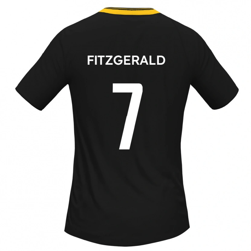 Danxen Kinder Johnny Fitzgerald #7 Schwarz Gelb Auswärtstrikot Trikot 2025/26 T-Shirt