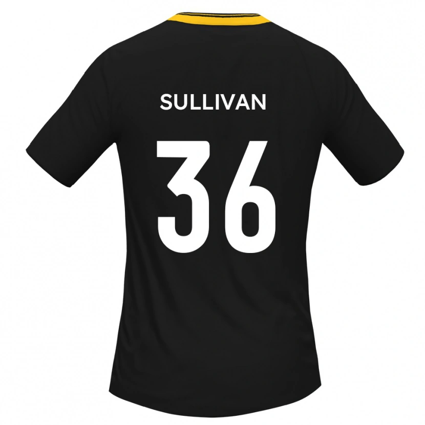 Danxen Kinder Cameron Sullivan #36 Schwarz Gelb Auswärtstrikot Trikot 2025/26 T-Shirt