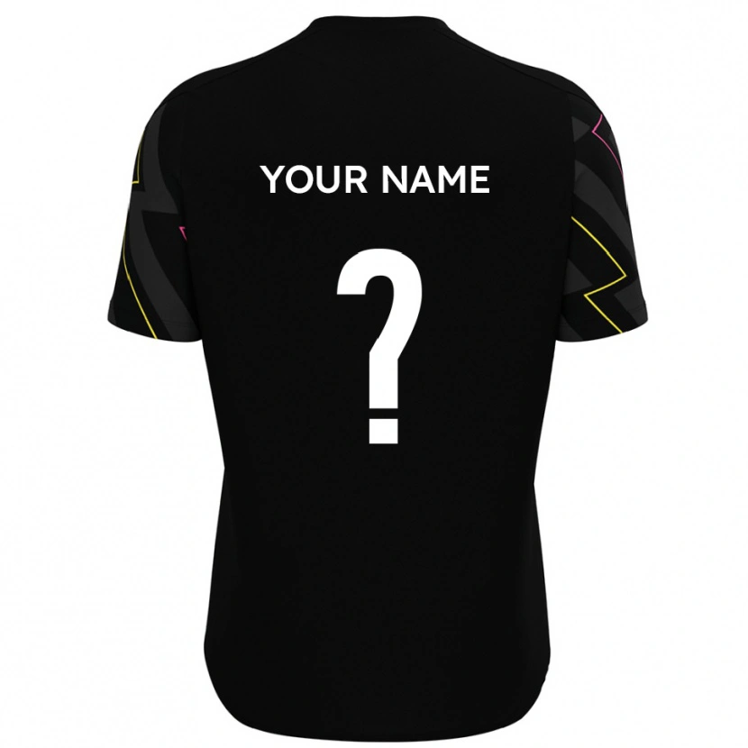 Danxen Kinder Ihren Namen #0 Schwarz Grau Auswärtstrikot Trikot 2025/26 T-Shirt