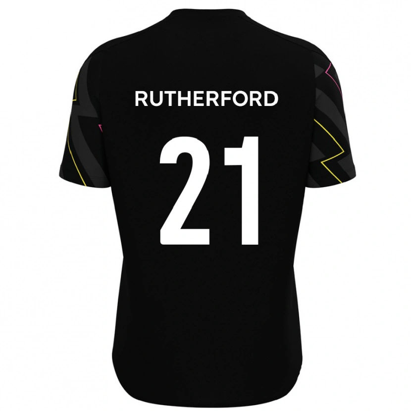 Danxen Kinder Oscar Rutherford #21 Schwarz Grau Auswärtstrikot Trikot 2025/26 T-Shirt