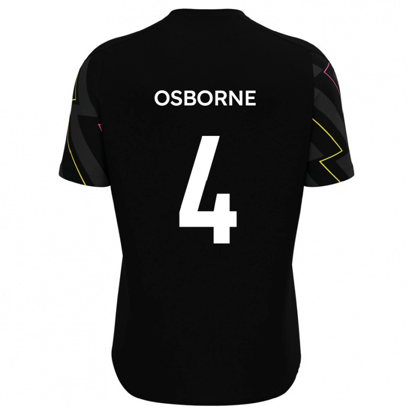 Danxen Kinder Jamey Osborne #4 Schwarz Grau Auswärtstrikot Trikot 2025/26 T-Shirt