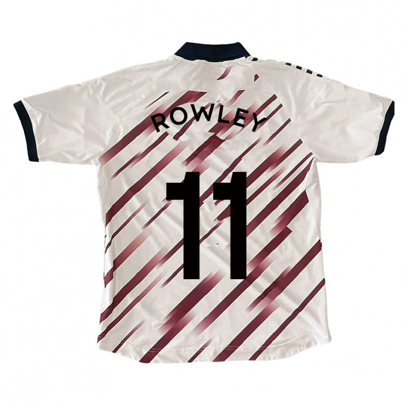 Danxen Kinder Joe Rowley #11 Weiß Rot Auswärtstrikot Trikot 2025/26 T-Shirt