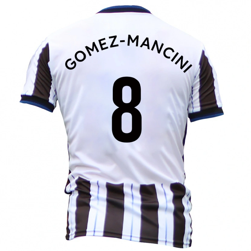 Danxen Kinder Anthony Gomez-Mancini #8 Weiß Schwarz Auswärtstrikot Trikot 2025/26 T-Shirt