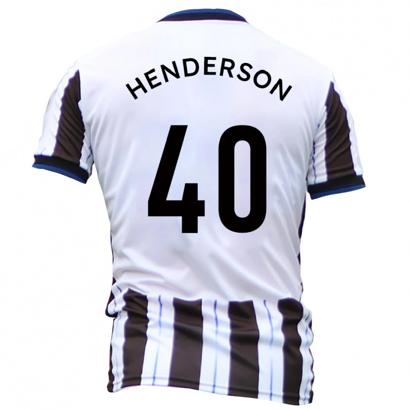 Danxen Kinder Ian Henderson #40 Weiß Schwarz Auswärtstrikot Trikot 2025/26 T-Shirt