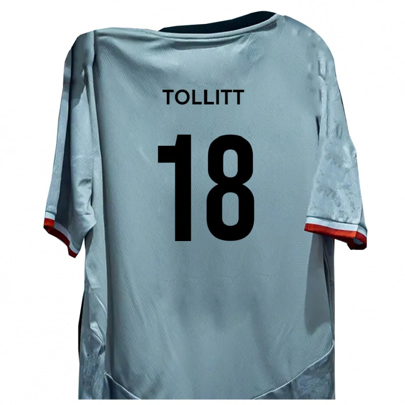 Danxen Kinder Ben Tollitt #18 Weiß Schwarz Auswärtstrikot Trikot 2025/26 T-Shirt