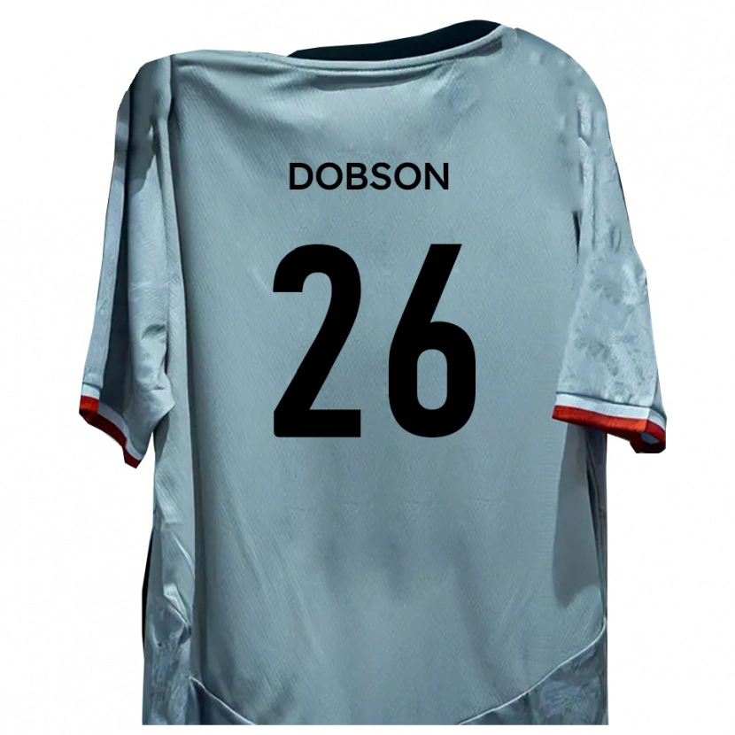 Danxen Kinder Lennon Dobson #26 Weiß Schwarz Auswärtstrikot Trikot 2025/26 T-Shirt