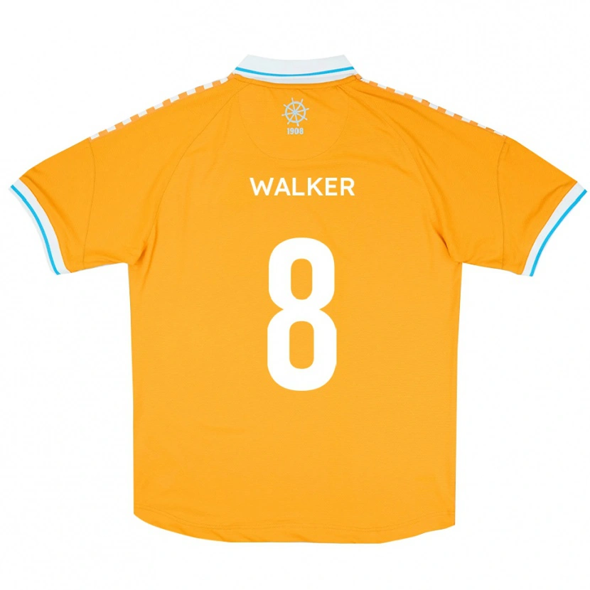 Danxen Kinder Brad Walker #8 Gelb Blau Auswärtstrikot Trikot 2025/26 T-Shirt