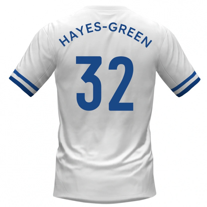 Danxen Kinder Charlie Hayes-Green #32 Weiß Blau Auswärtstrikot Trikot 2025/26 T-Shirt