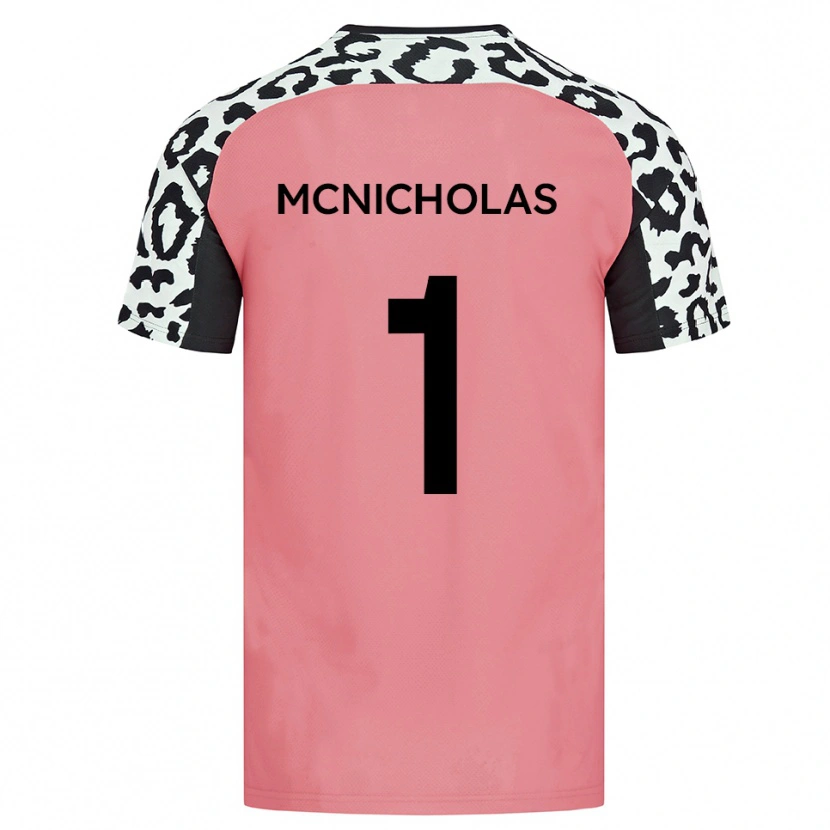 Danxen Kinder Luke Mcnicholas #1 Pink Schwarz Auswärtstrikot Trikot 2025/26 T-Shirt