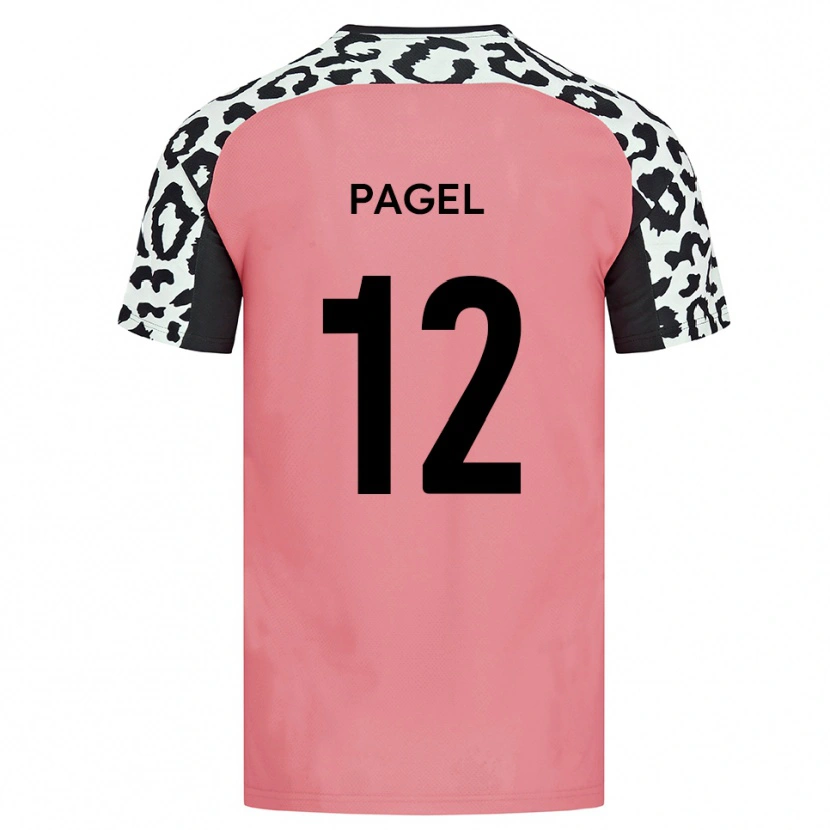 Danxen Kinder Fiachra Pagel #12 Pink Schwarz Auswärtstrikot Trikot 2025/26 T-Shirt