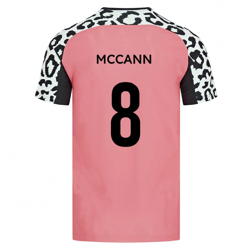 Danxen Kinder Charlie Mccann #8 Pink Schwarz Auswärtstrikot Trikot 2025/26 T-Shirt