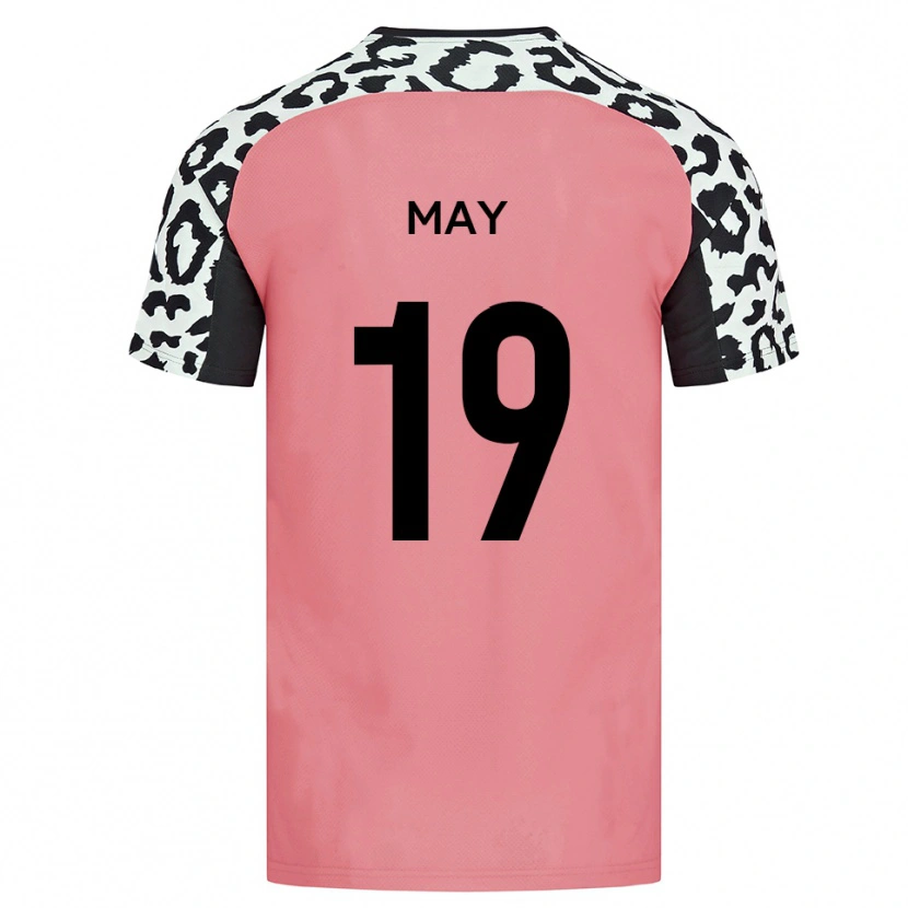Danxen Kinder Adam May #19 Pink Schwarz Auswärtstrikot Trikot 2025/26 T-Shirt