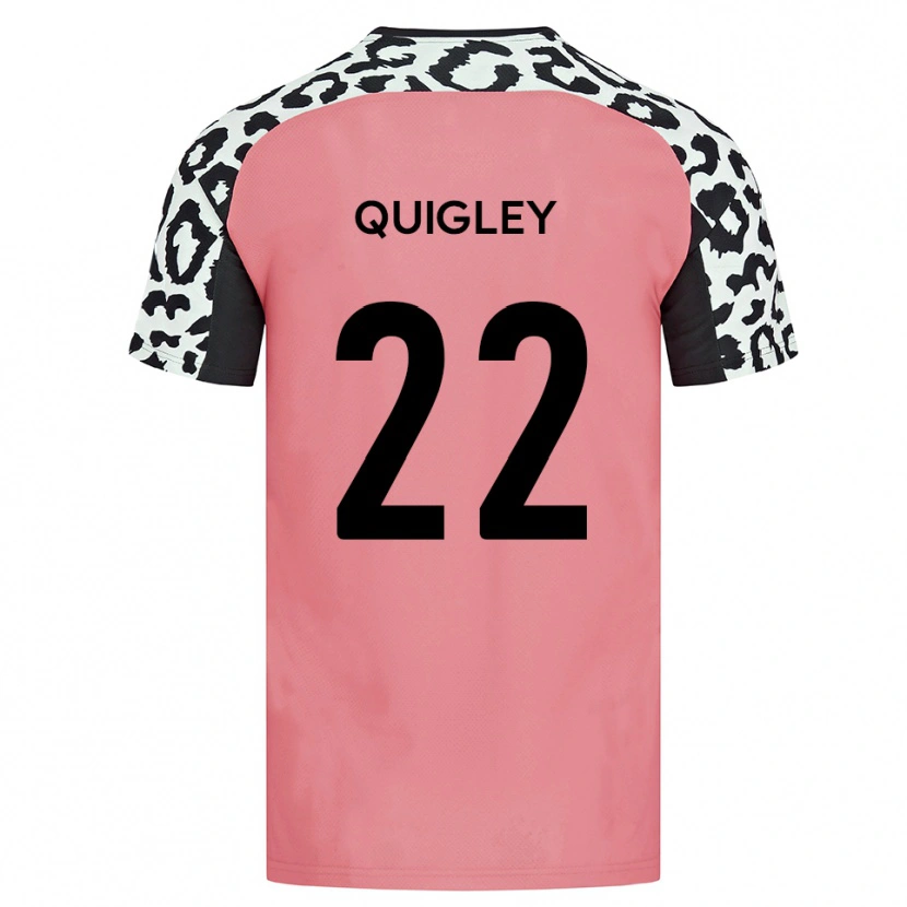 Danxen Kinder Joe Quigley #22 Pink Schwarz Auswärtstrikot Trikot 2025/26 T-Shirt