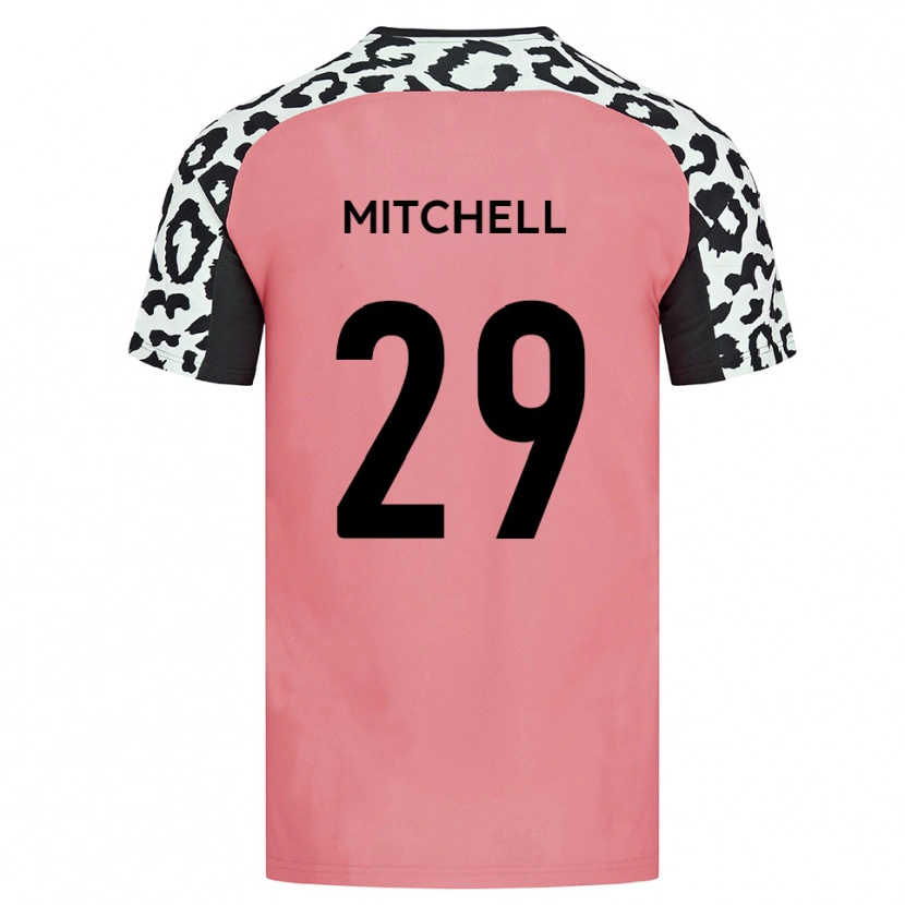Danxen Kinder Kairo Mitchell #29 Pink Schwarz Auswärtstrikot Trikot 2025/26 T-Shirt