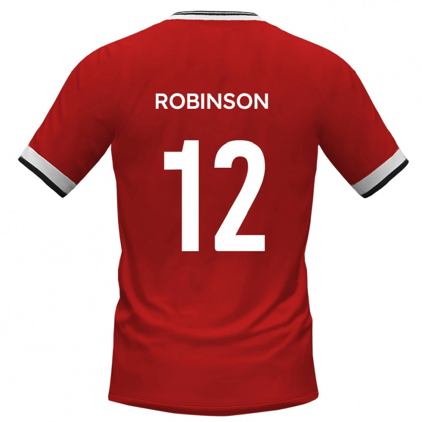 Danxen Kinder Matt Robinson #12 Weiß Schwarz Auswärtstrikot Trikot 2025/26 T-Shirt