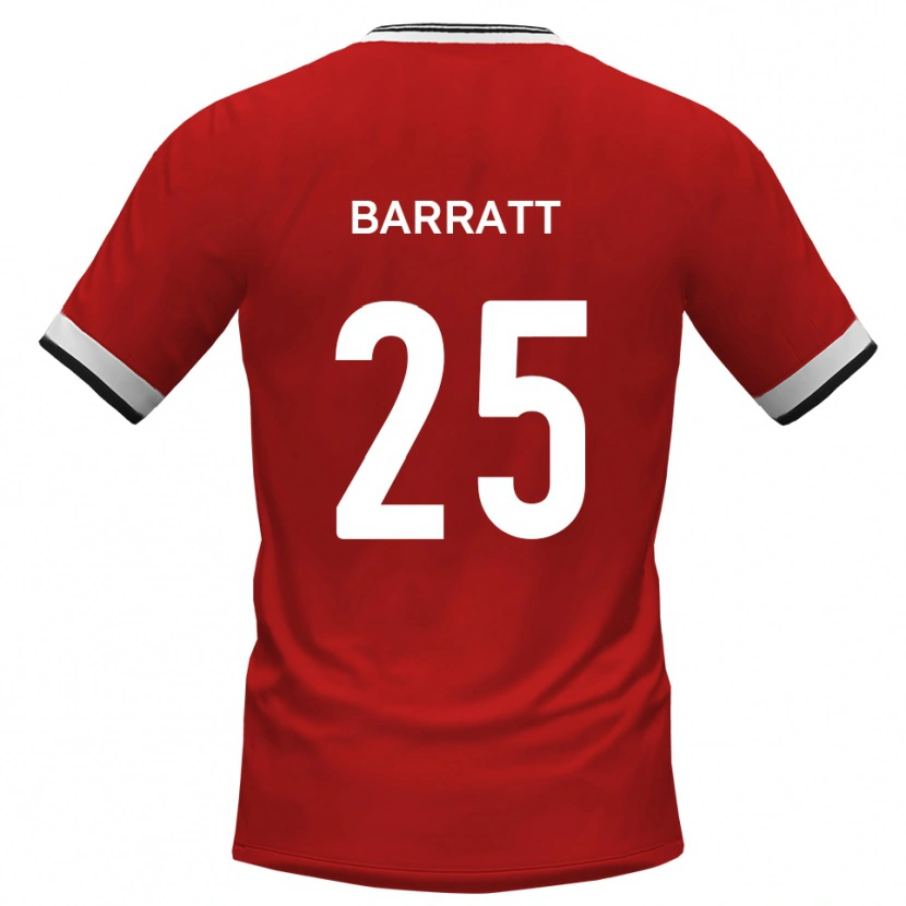 Danxen Kinder Sam Barratt #25 Weiß Schwarz Auswärtstrikot Trikot 2025/26 T-Shirt