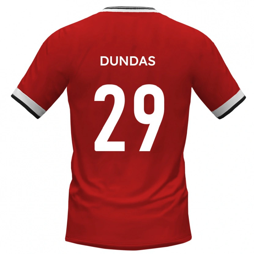 Danxen Kinder Jadyn Dundas #29 Weiß Schwarz Auswärtstrikot Trikot 2025/26 T-Shirt