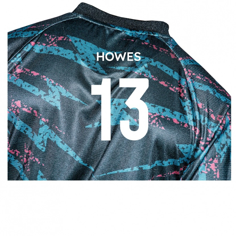 Danxen Kinder Sam Howes #13 Schwarz Marine Auswärtstrikot Trikot 2025/26 T-Shirt