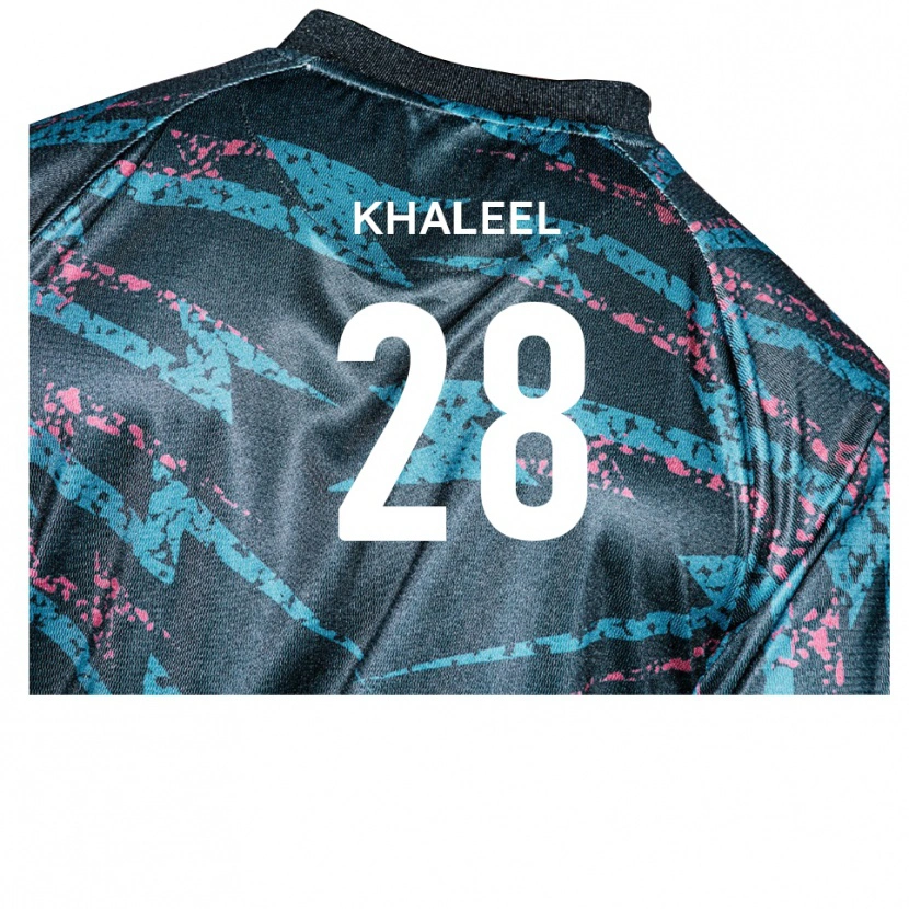 Danxen Kinder Rafiq Khaleel #28 Schwarz Marine Auswärtstrikot Trikot 2025/26 T-Shirt