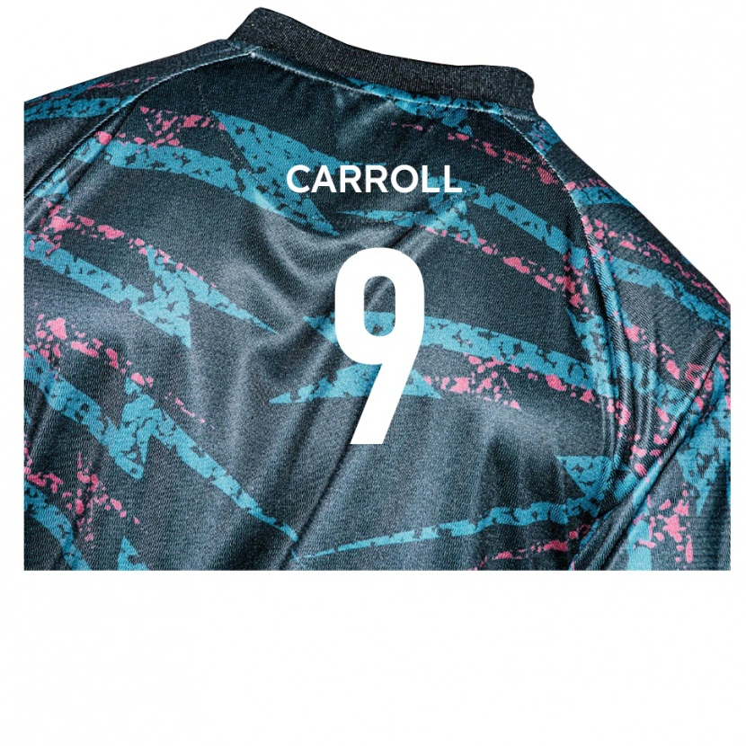 Danxen Kinder Andy Carroll #9 Schwarz Marine Auswärtstrikot Trikot 2025/26 T-Shirt
