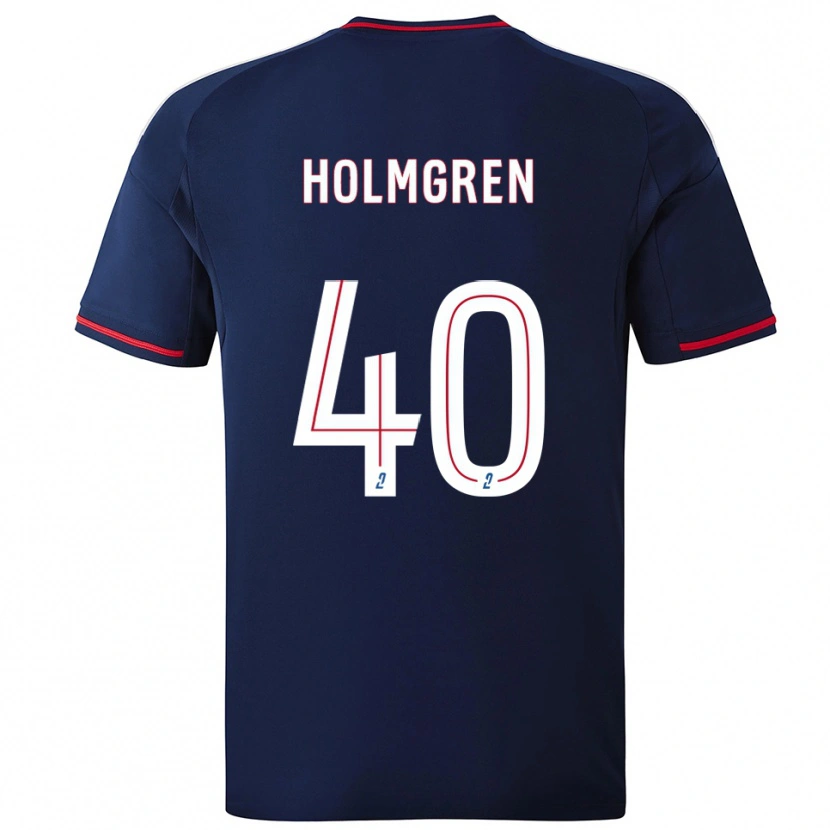 Danxen Kinder Emma Holmgren #40 Marine Rot Auswärtstrikot Trikot 2025/26 T-Shirt