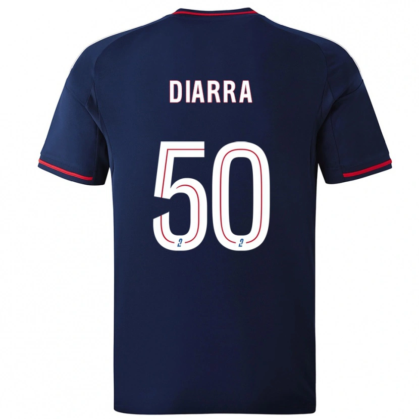 Danxen Kinder Lassine Diarra #50 Marine Rot Auswärtstrikot Trikot 2025/26 T-Shirt