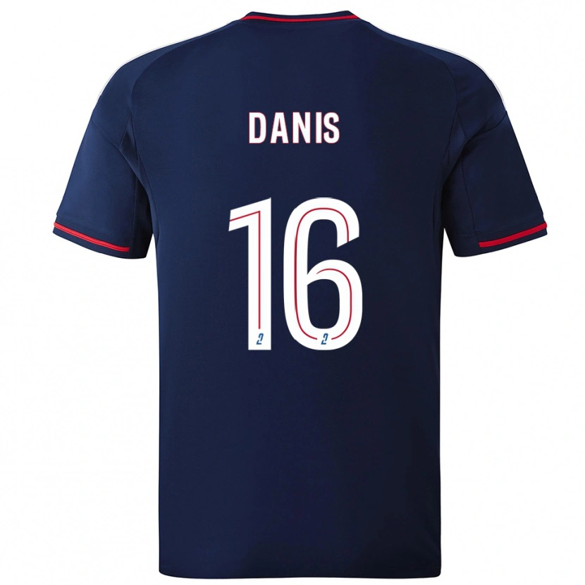 Danxen Kinder Adrien Danis #16 Marine Rot Auswärtstrikot Trikot 2025/26 T-Shirt
