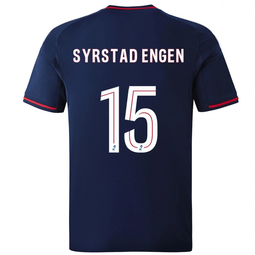 Danxen Kinder Ingrid Syrstad Engen #15 Marine Rot Auswärtstrikot Trikot 2025/26 T-Shirt