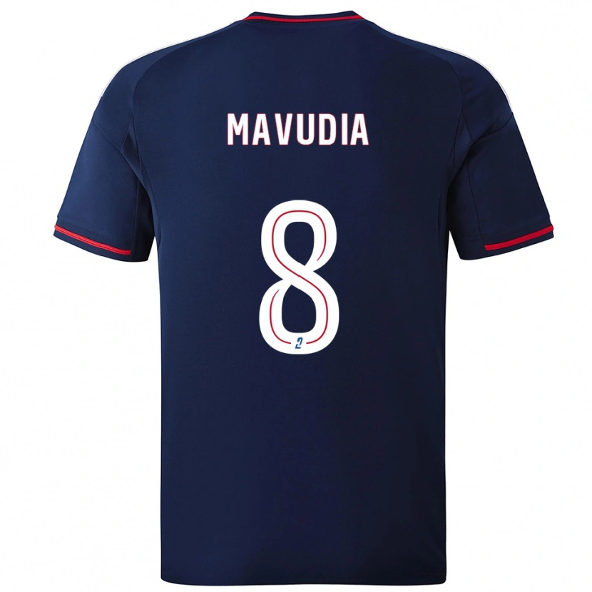 Danxen Kinder Billy-Paul Mavudia #8 Marine Rot Auswärtstrikot Trikot 2025/26 T-Shirt