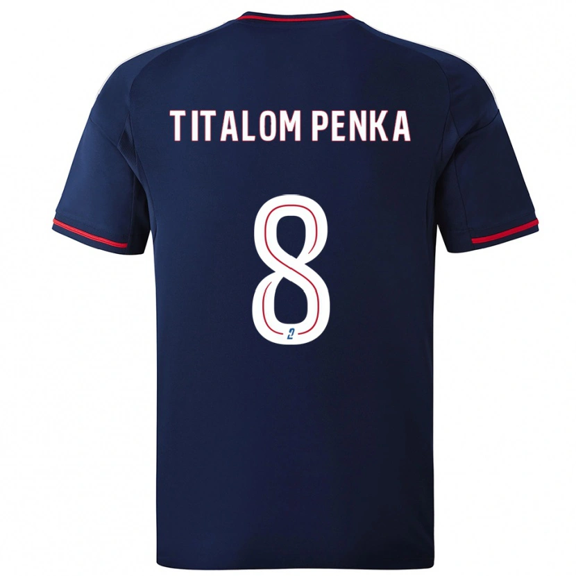 Danxen Kinder Edwin Titalom Penka #8 Marine Rot Auswärtstrikot Trikot 2025/26 T-Shirt