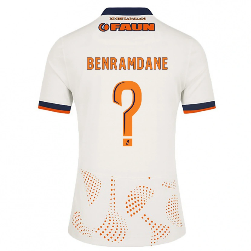 Danxen Kinder Noam Benramdane #0 Weiß Orange Auswärtstrikot Trikot 2025/26 T-Shirt