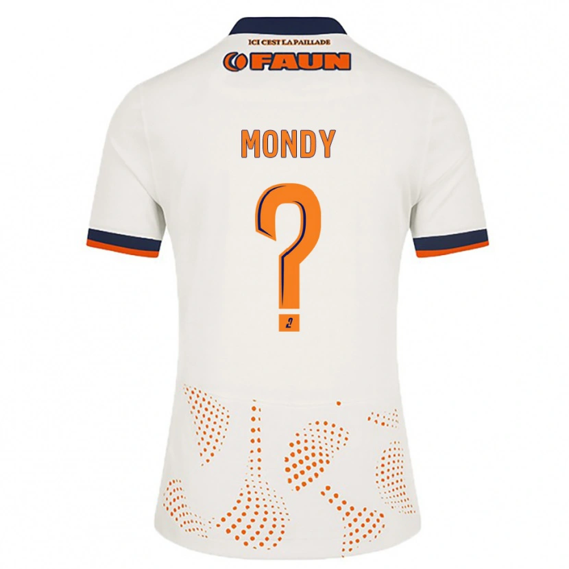 Danxen Kinder Mathéo Mondy #0 Weiß Orange Auswärtstrikot Trikot 2025/26 T-Shirt