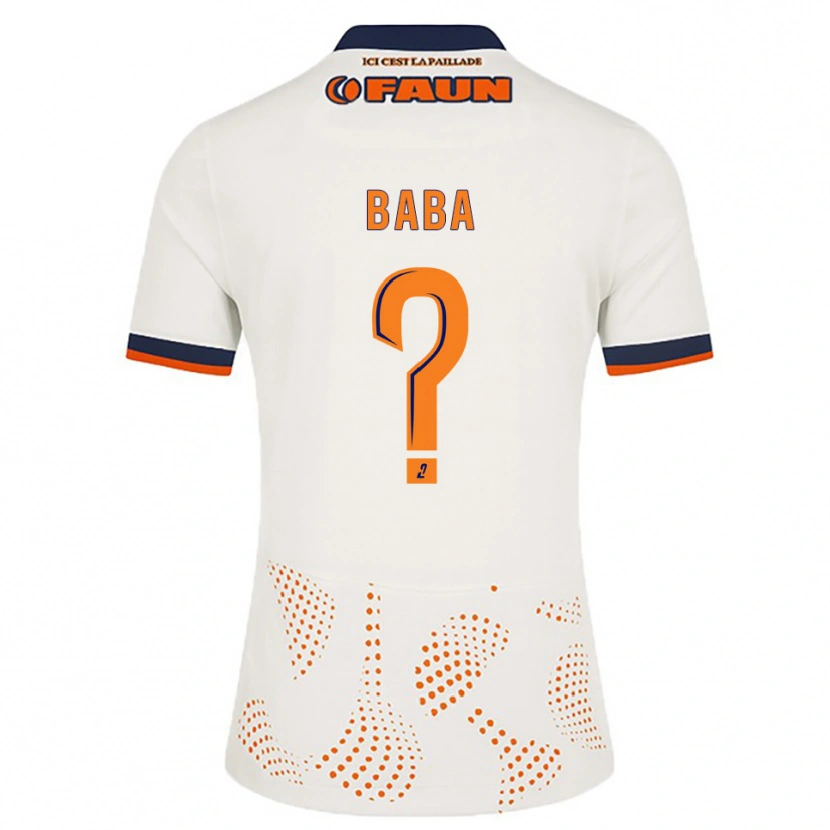 Danxen Kinder Jonathan Baba #0 Weiß Orange Auswärtstrikot Trikot 2025/26 T-Shirt