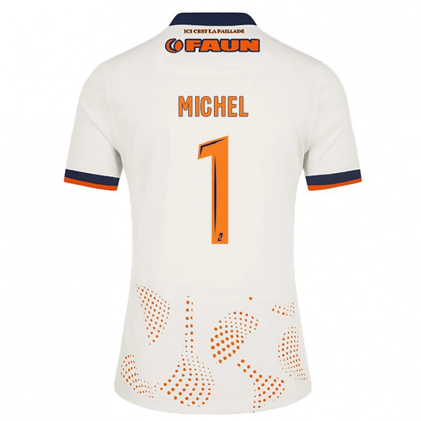 Danxen Kinder Mathieu Michel #1 Weiß Orange Auswärtstrikot Trikot 2025/26 T-Shirt