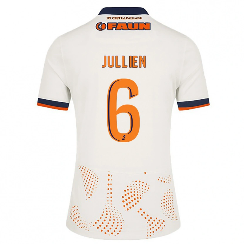 Danxen Kinder Christopher Jullien #6 Weiß Orange Auswärtstrikot Trikot 2025/26 T-Shirt