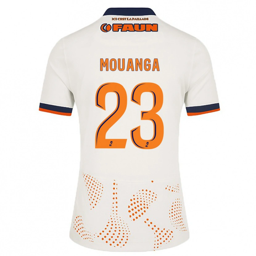 Danxen Kinder Yaël Mouanga #23 Weiß Orange Auswärtstrikot Trikot 2025/26 T-Shirt