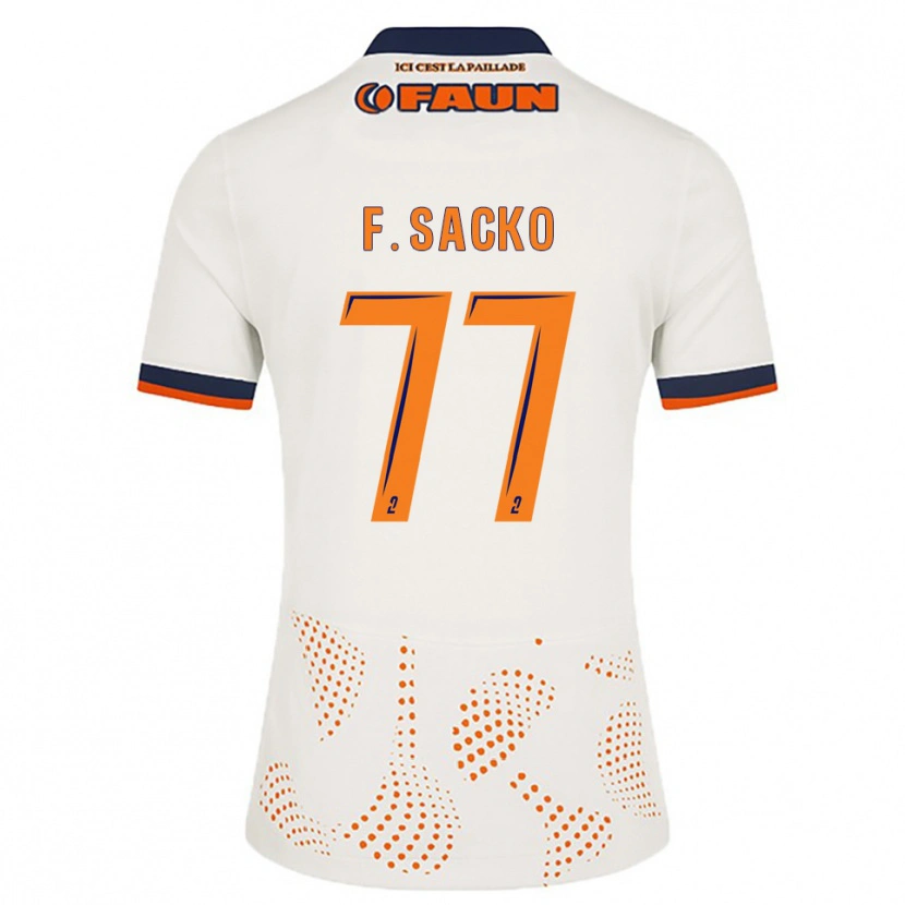 Danxen Kinder Falaye Sacko #77 Weiß Orange Auswärtstrikot Trikot 2025/26 T-Shirt
