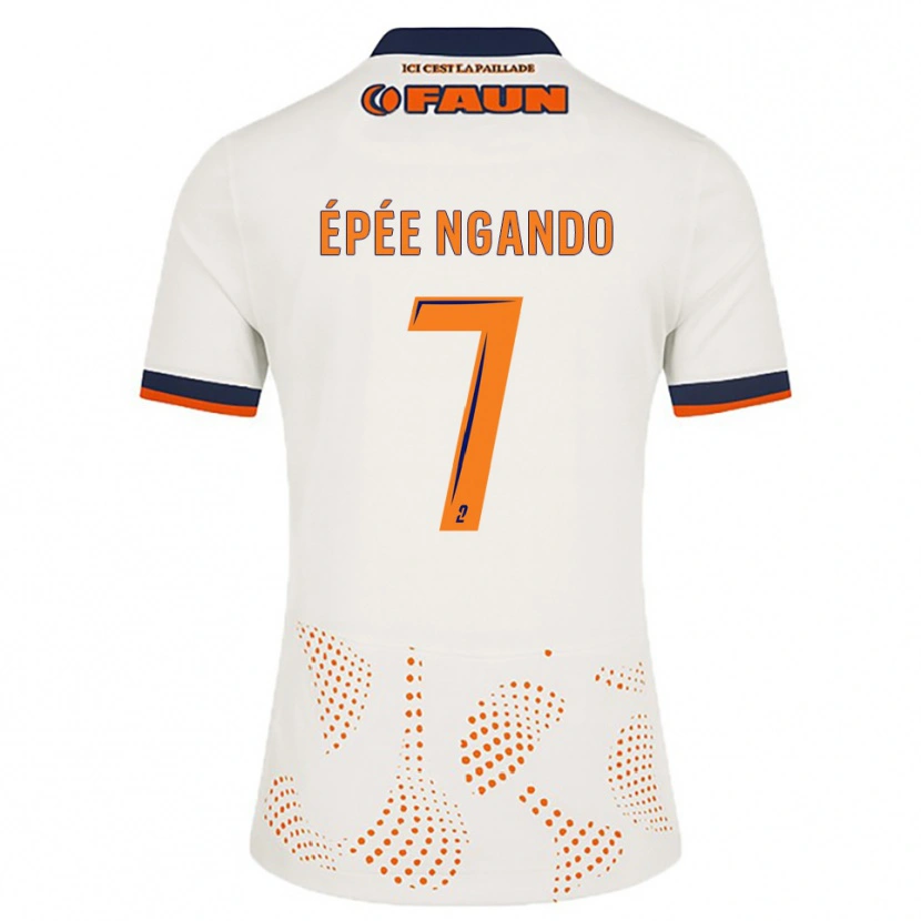 Danxen Kinder Pierre Épée Ngando #7 Weiß Orange Auswärtstrikot Trikot 2025/26 T-Shirt