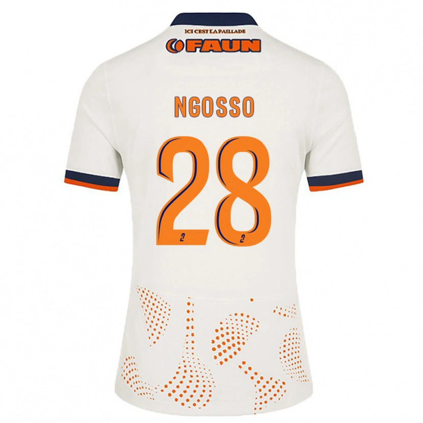 Danxen Kinder Glenn Ngosso #28 Weiß Orange Auswärtstrikot Trikot 2025/26 T-Shirt