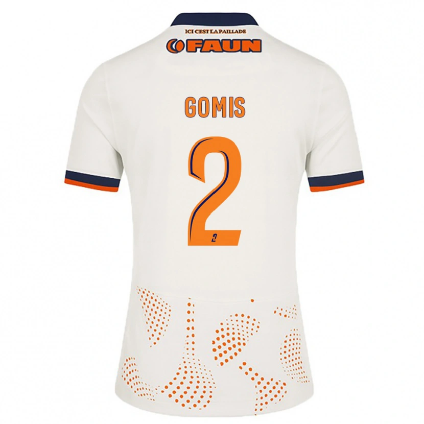 Danxen Kinder Kabissan Gomis #2 Weiß Orange Auswärtstrikot Trikot 2025/26 T-Shirt