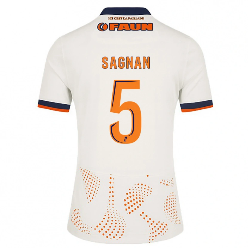 Danxen Kinder Modibo Sagnan #5 Weiß Orange Auswärtstrikot Trikot 2025/26 T-Shirt