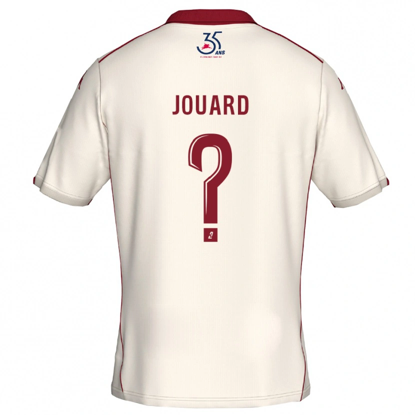 Danxen Kinder Dylan Jouard #0 Weiß Burgunder Auswärtstrikot Trikot 2025/26 T-Shirt