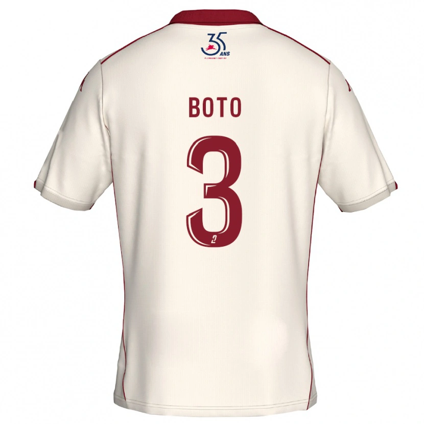 Danxen Kinder Kenji-Van Boto #3 Weiß Burgunder Auswärtstrikot Trikot 2025/26 T-Shirt