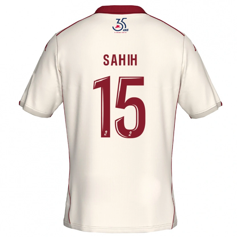 Danxen Kinder Yanis Sahih #15 Weiß Burgunder Auswärtstrikot Trikot 2025/26 T-Shirt