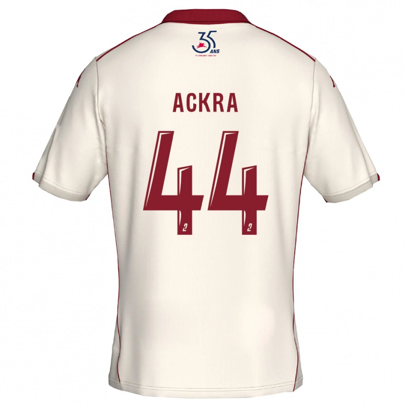 Danxen Kinder Allan Ackra #44 Weiß Burgunder Auswärtstrikot Trikot 2025/26 T-Shirt