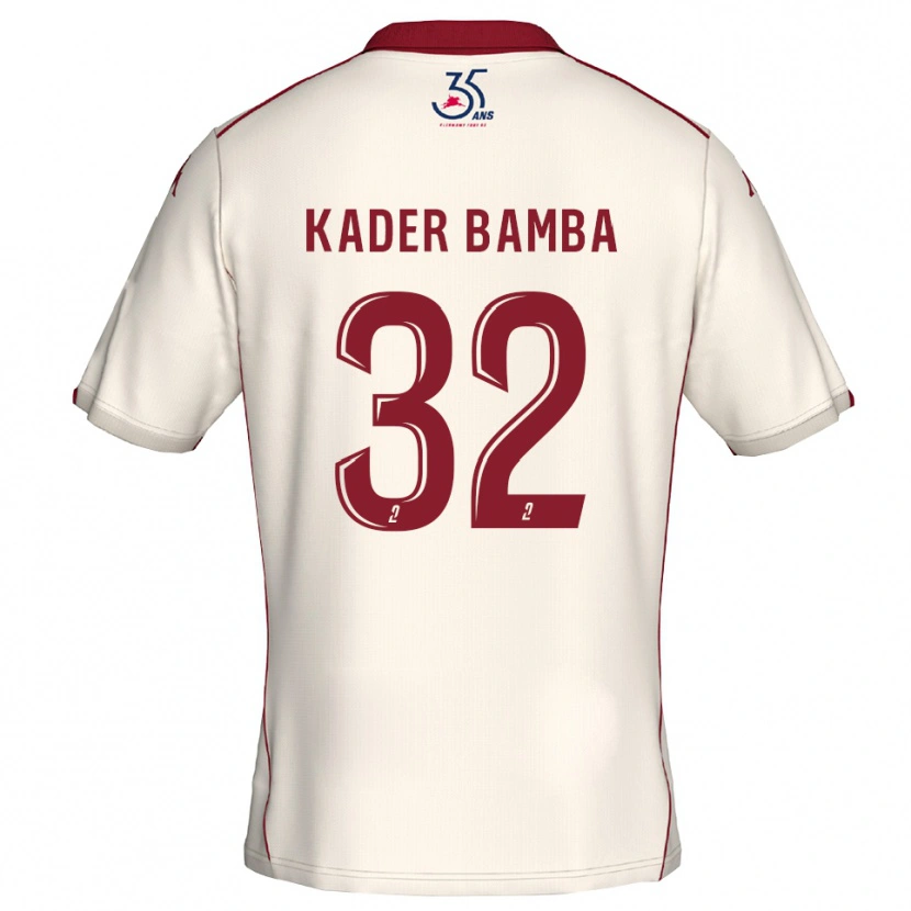 Danxen Kinder Abdoul Kader Bamba #32 Weiß Burgunder Auswärtstrikot Trikot 2025/26 T-Shirt
