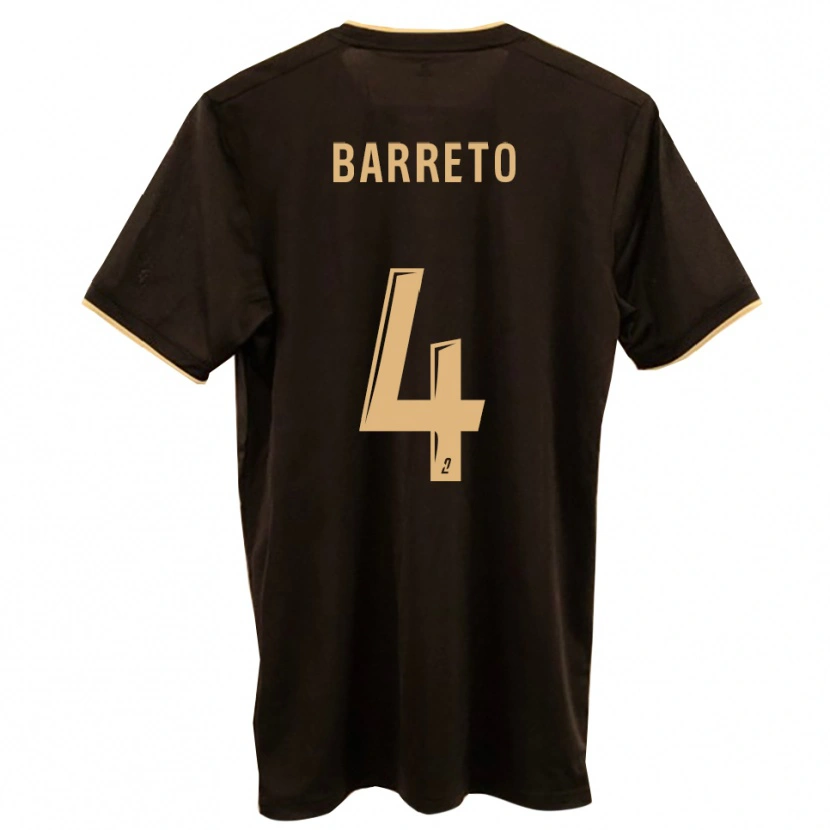 Danxen Kinder Michaël Barreto #4 Blau Rot Auswärtstrikot Trikot 2025/26 T-Shirt