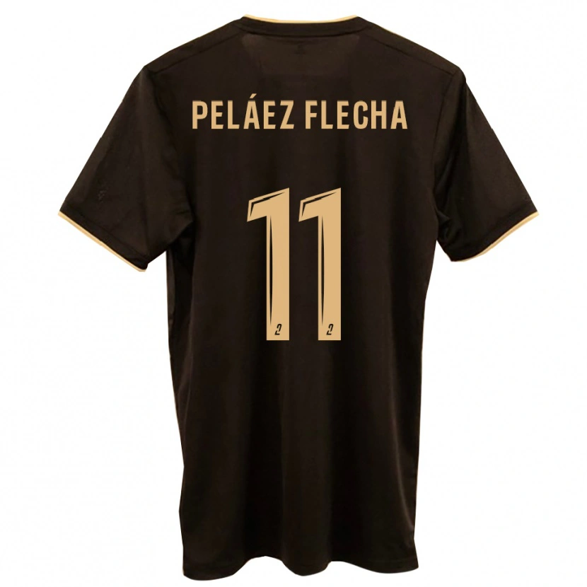 Danxen Kinder Fernando Peláez Flecha #11 Blau Rot Auswärtstrikot Trikot 2025/26 T-Shirt